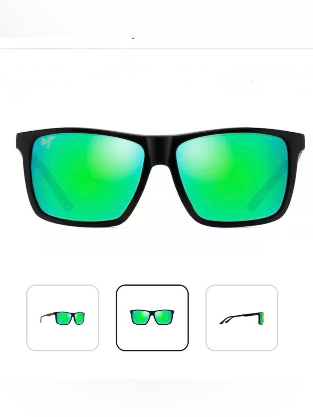 NWT MAUI JIM MAMALU BAY POLARIZED MAUIGREEN ORIG BOX CASE & CLOTH 100% AUTHENTIC